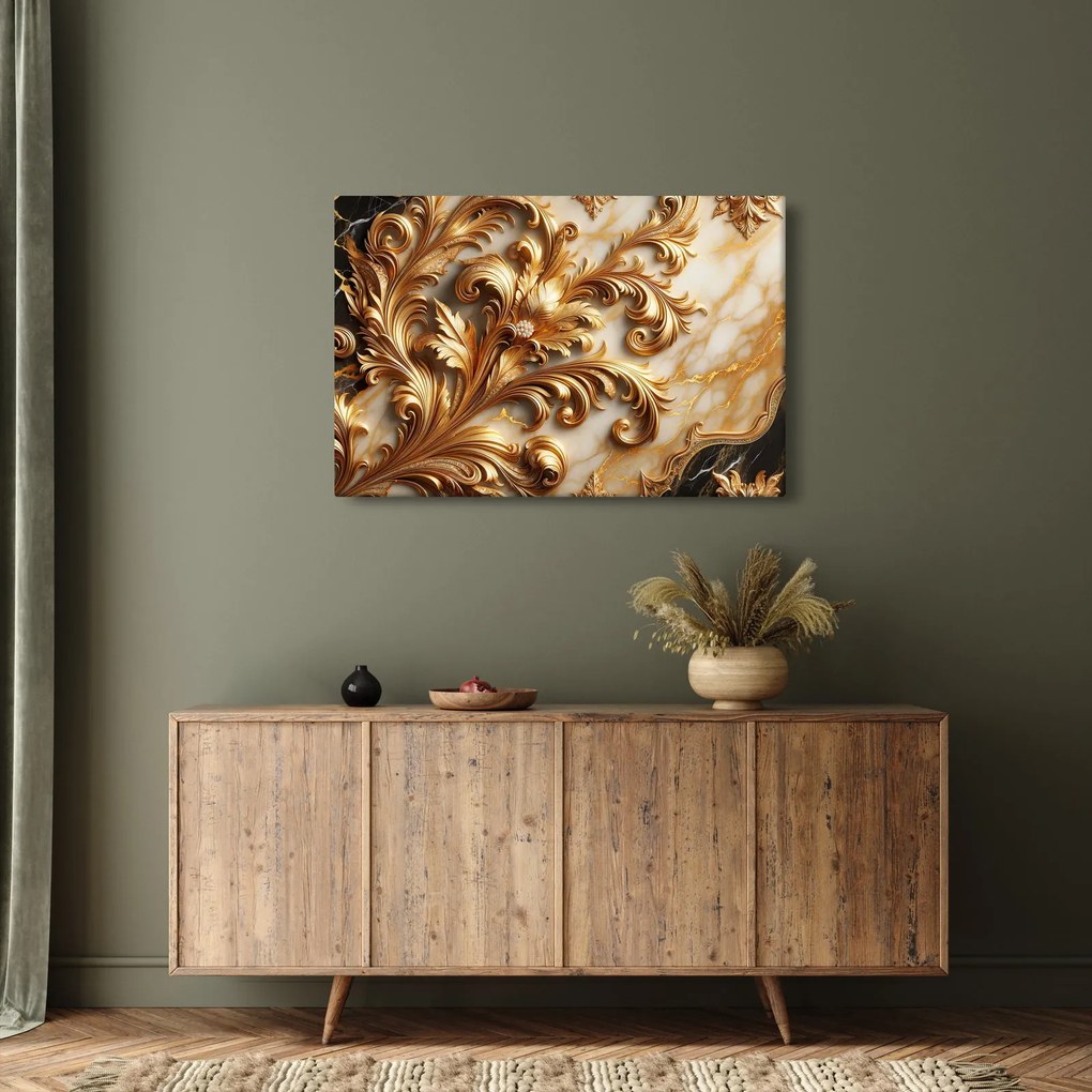 Obraz - Mramor so zlatom (90x60 cm)