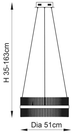 Endon 107671 - LED Stm. luster na lanku ADRIEL LED/41W/230V 3000K zlatá/číra