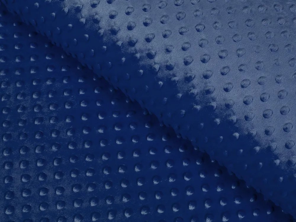 Biante Detská obliečka na vankúš Minky 3D bodky MKP-023 Tmavo modrá 50 x 70 cm