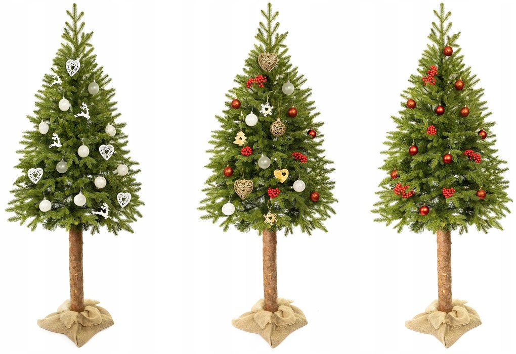 Dekorstudio Umelý Vianočný stromček na pni 3D Smrek 180cm