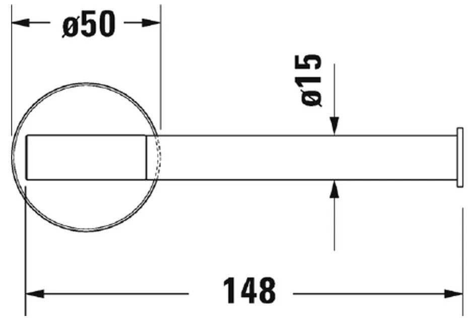 Duravit Starck T - Držiak na toaletný papier, čierna matná, 0099374600