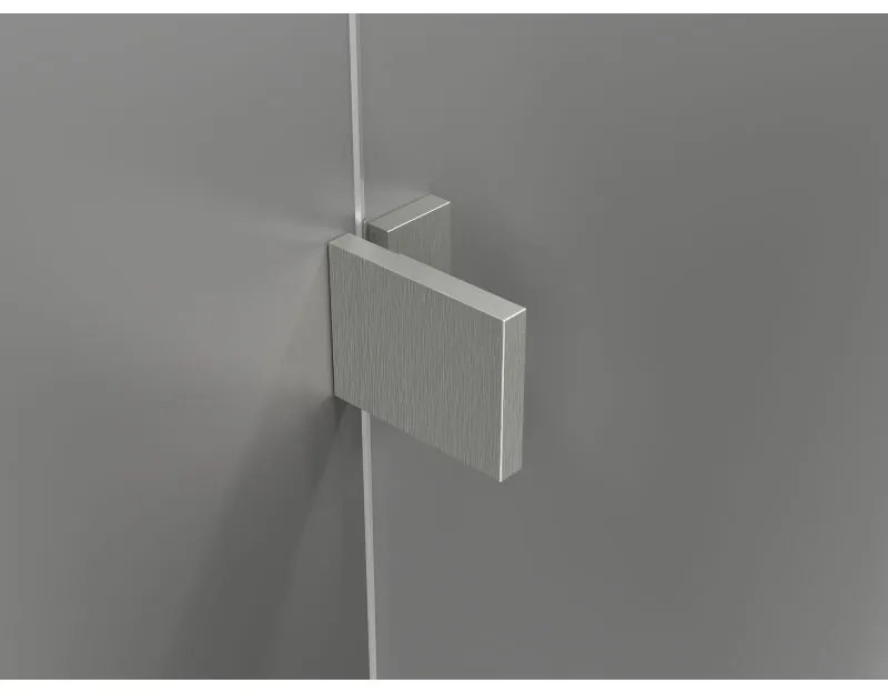 Mexen, Mexen Lunar L ľavé otočné sprchové dvere 140 cm, transparentné, brúsený nikel - 834L-140-000-97-00-L