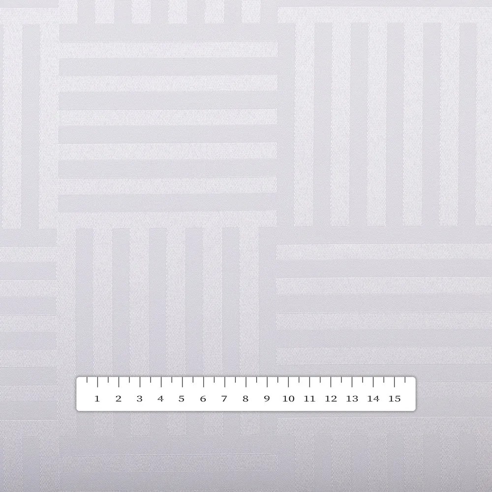 Biante Dekoračný behúň na stôl Monako PM-124 Pruhovaná šachovnica biela 45x120 cm