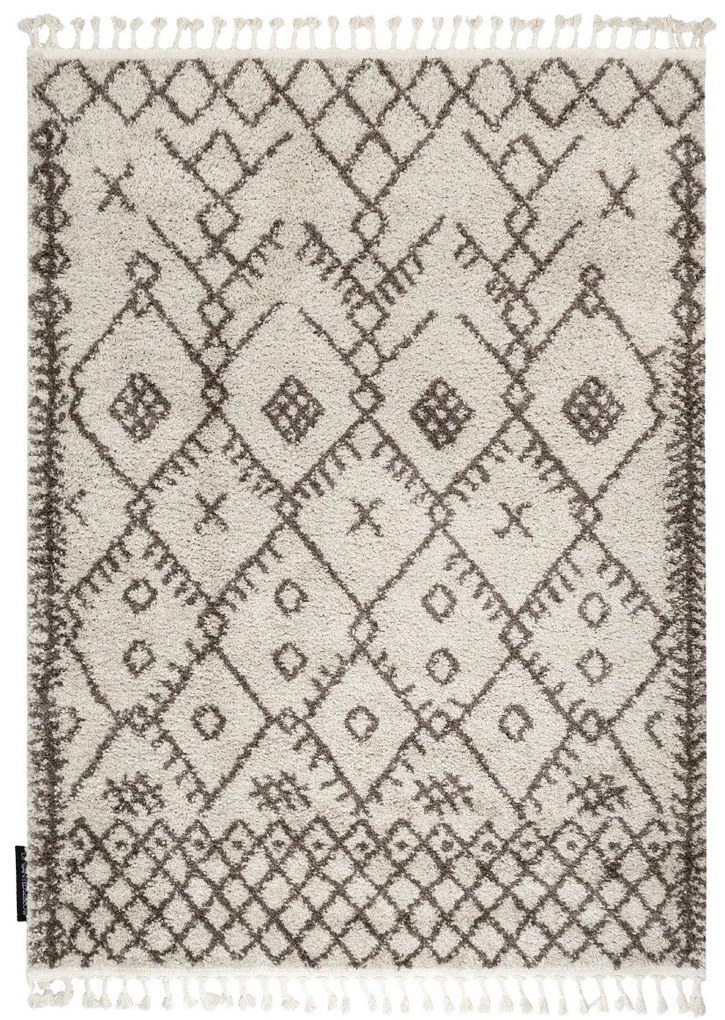 Kusový koberec Berber Tanger B5940 cream and brown, 140x190, béžová, obývacia izba, Dywany Łuszczów