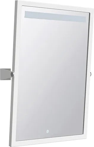Bemeta Design HELP: Výklopné zrkadlo, 400 x 600 mm, s LED osvetlením, dotykový senzor, biela - 301201034