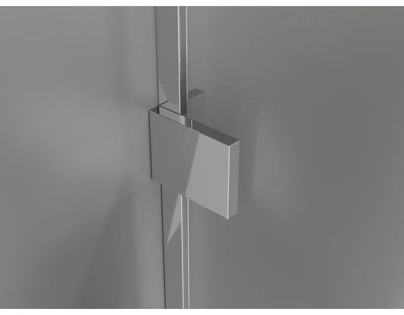 Mexen, Mexen Lunar pravé otočné sprchové dvere 125 cm, transparentné, chróm - 834-125-000-01-00-P