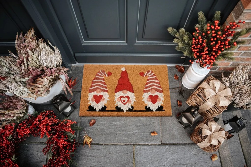 Rohožka Trpaslíci 106195 - na von aj na doma, 40x70, hnedá, chodba / predsieň, Hanse Home