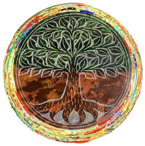 Korálková lampa oriental PATCHWORK Branches - burner 37*15