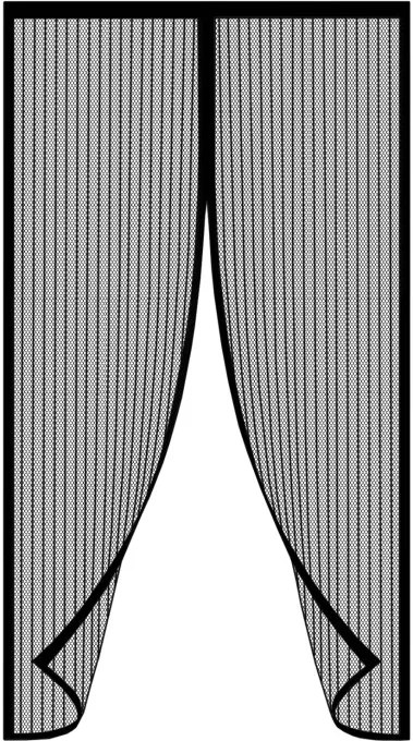 Magnetická sieťka proti hmyzu čierna