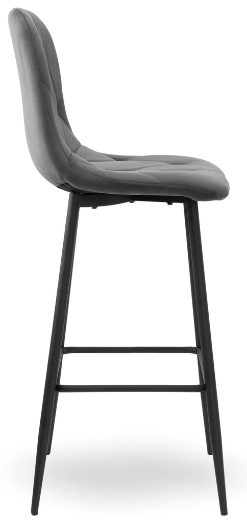 Barová stolička KINGSTON sivá