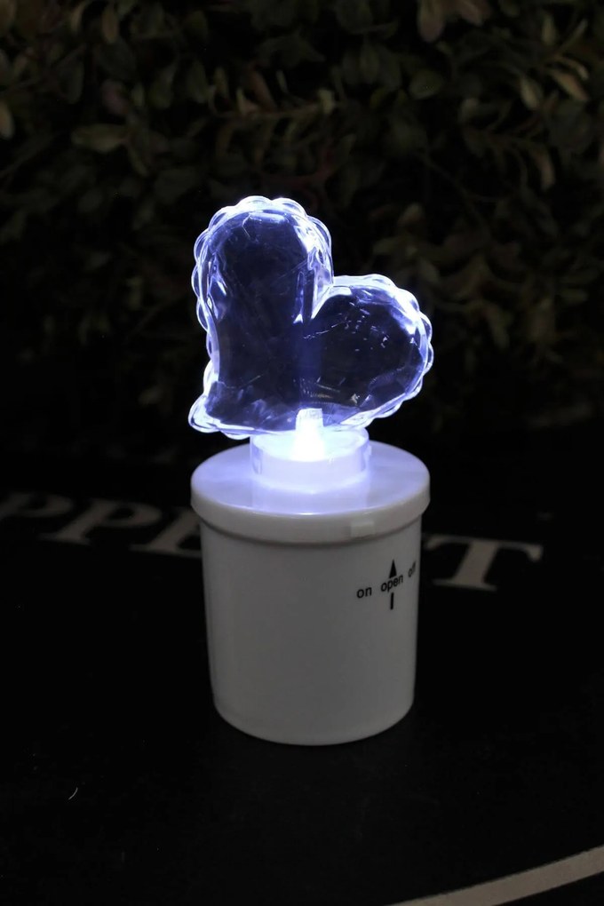 LED srdce na hrob 13cm