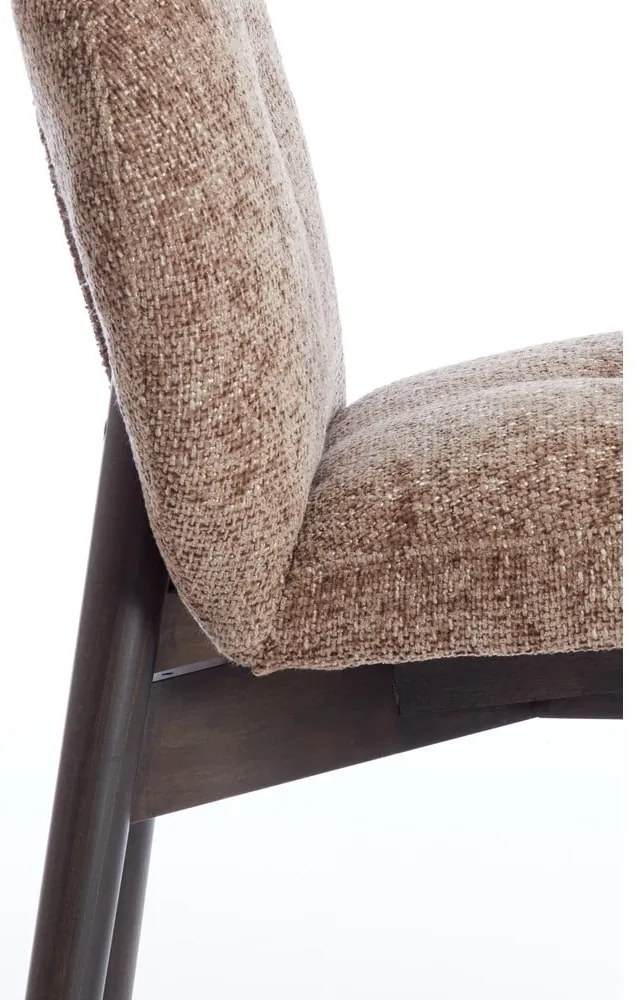 Hnedé čalúnené jedálenské kreslá v súprave 2 ks Sinosa – Light &amp; Living