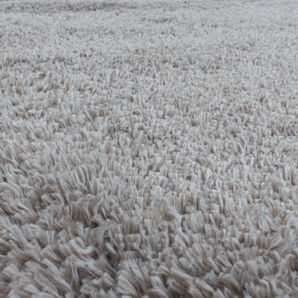 Ayyildiz Kusový koberec FLUFFY 3500, Okrúhly, Béžová Rozmer koberca: 200 cm KRUH