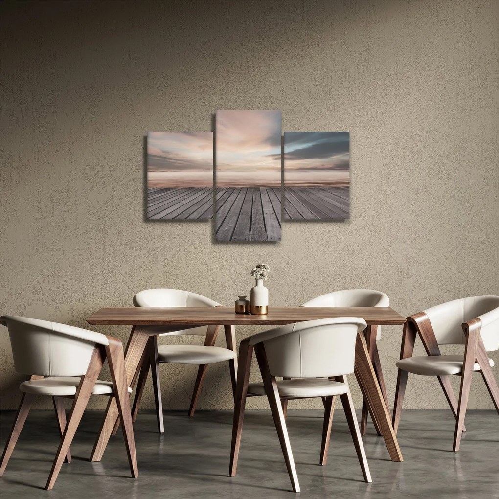Obraz - Mólo pri západe slnka (90x60 cm)