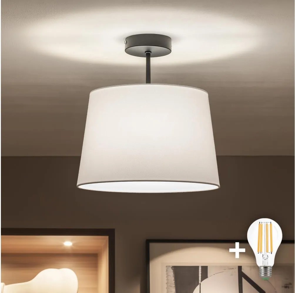 BRILAGI - LED prisadený luster CERIA 1xE27/60W/230V, priemer 30 cm, čierna/biela