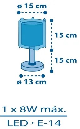 Dalber 41341N - LED detská lampička PLANETS 1xG4/4W/230V modrá