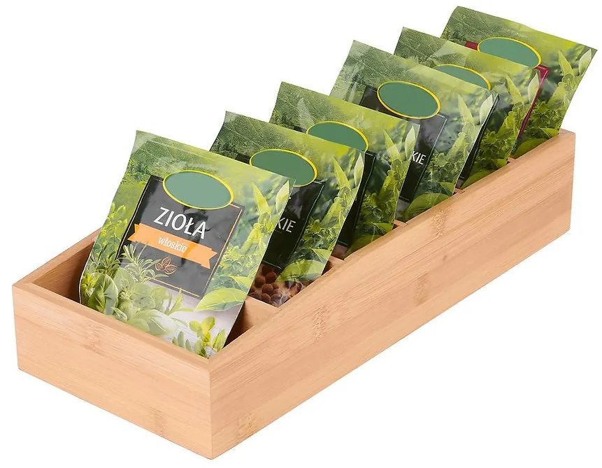 Bambusový organizér na korenie 15x35x7cm