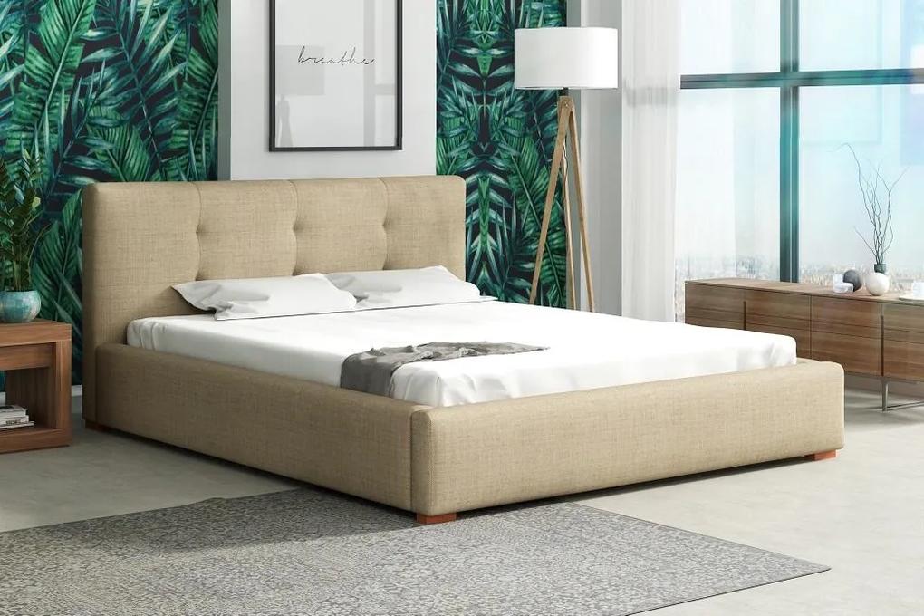 ZET, NOCETO 160x200 elegantná čalúnená posteľ s prešitím
