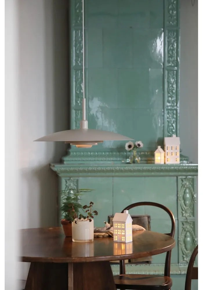 Béžové závesné svietidlo s kovovým tienidlom ø 57 cm Piny – Markslöjd