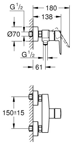 GROHE 322792432 - Sprchová batéria START DN 15 čierna
