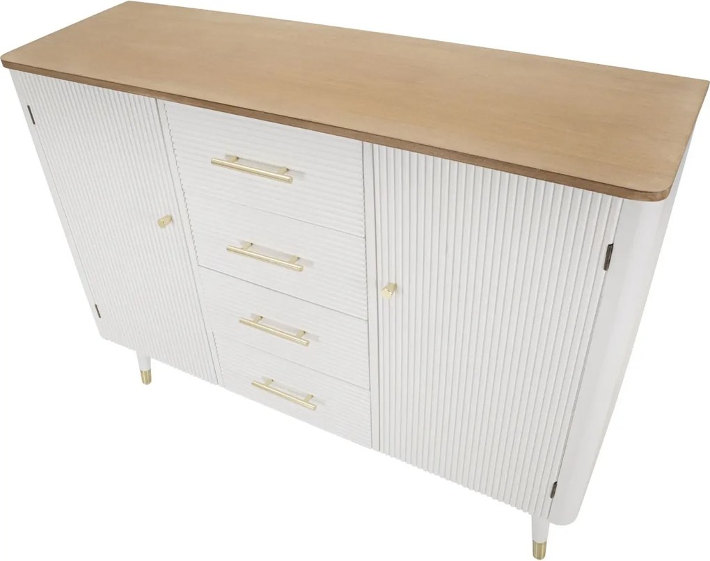 Komoda Matera 117 cm biela/hnedá