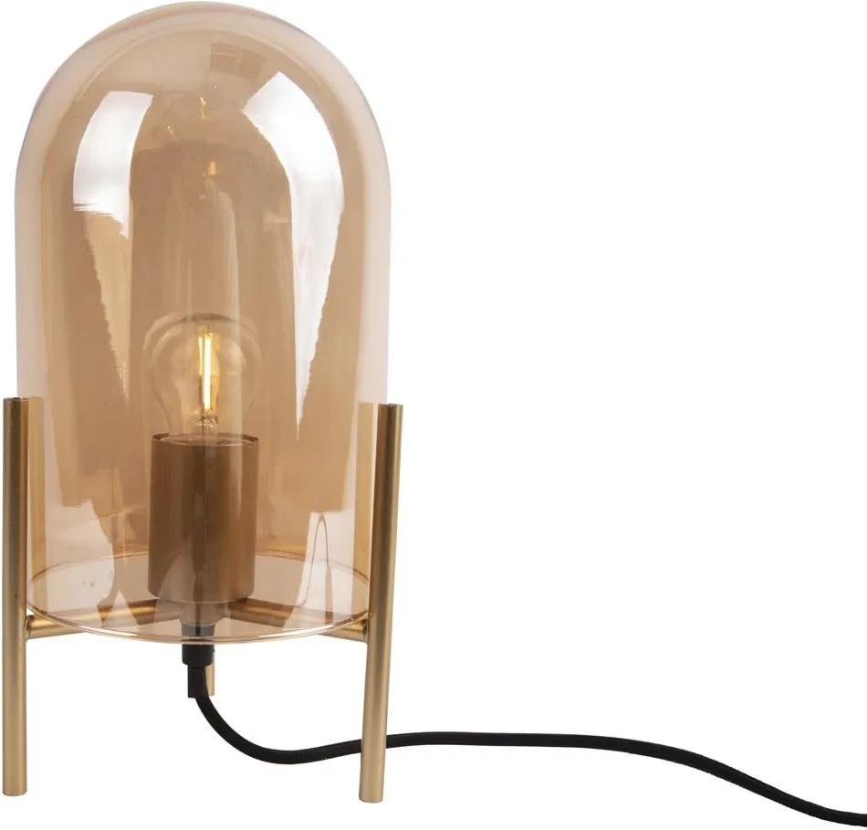 LEITMOTIV Sada 2 ks Stolná lampa Glass Bell hnedá ∅ 16 × 30 cm