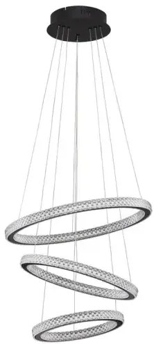 LED luster Ginevra 51 čierne