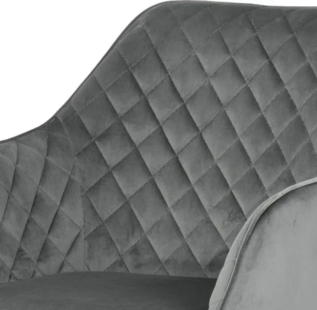 Jedálenská stolička zamatová, sivá DCH-425 GREY4
