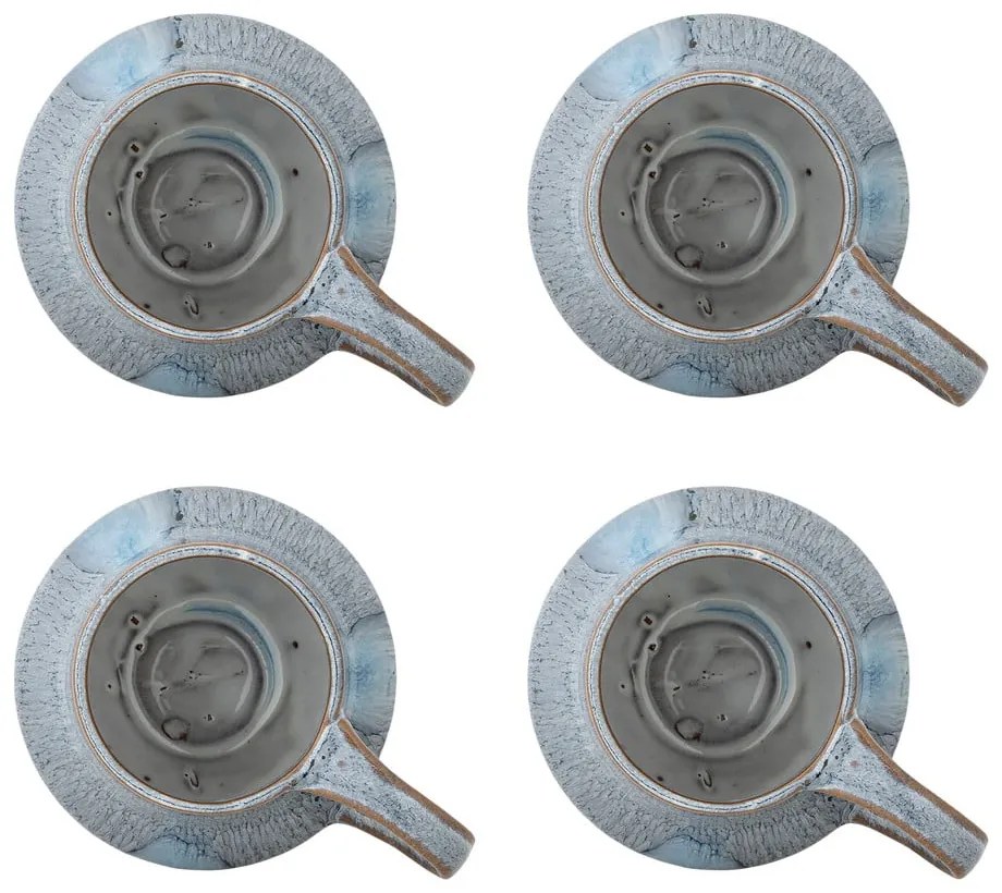 Svetlomodré hrnčeky v súprave 4 ks z kameniny 300 ml Bessie – Bloomingville