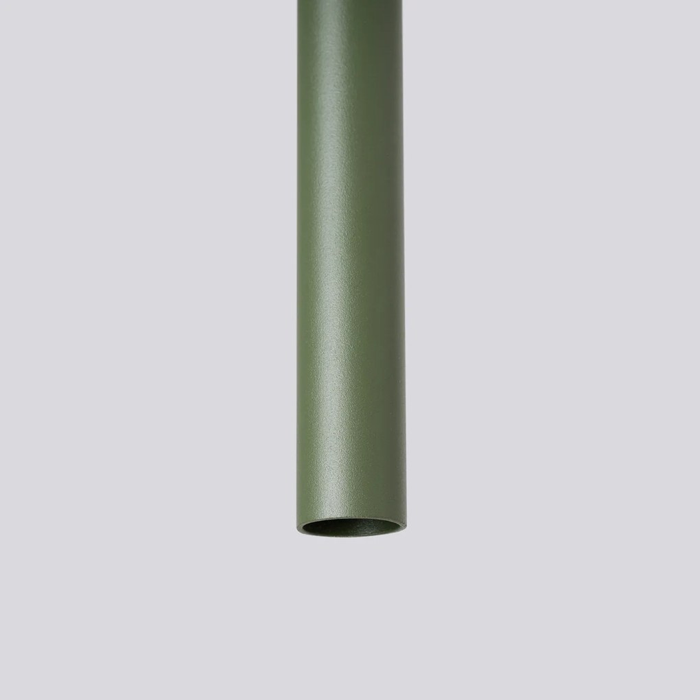Závesné svietidlo Pastelo, 1x olivové kovové tienidlo