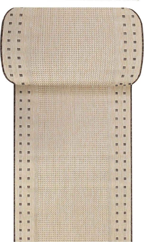 DY ZARA 11 obojstranný koberček s výšivkou, hnedý Rozmer: 80 cm