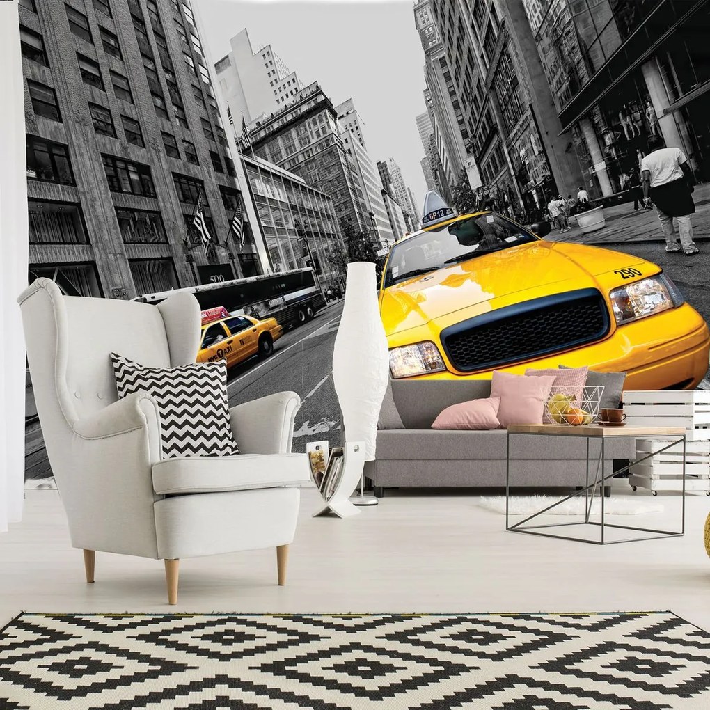 Fototapeta - Žlté taxi (152,5x104 cm)