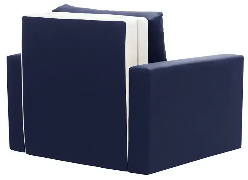 Kreslo ASTRA3 s funkciou spania Námornícka modrá/krémová