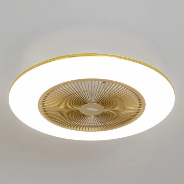 Brilagi - LED Stmievateľné svietidlo s ventilátorom AURA LED/38W/230V zlatá + DO
