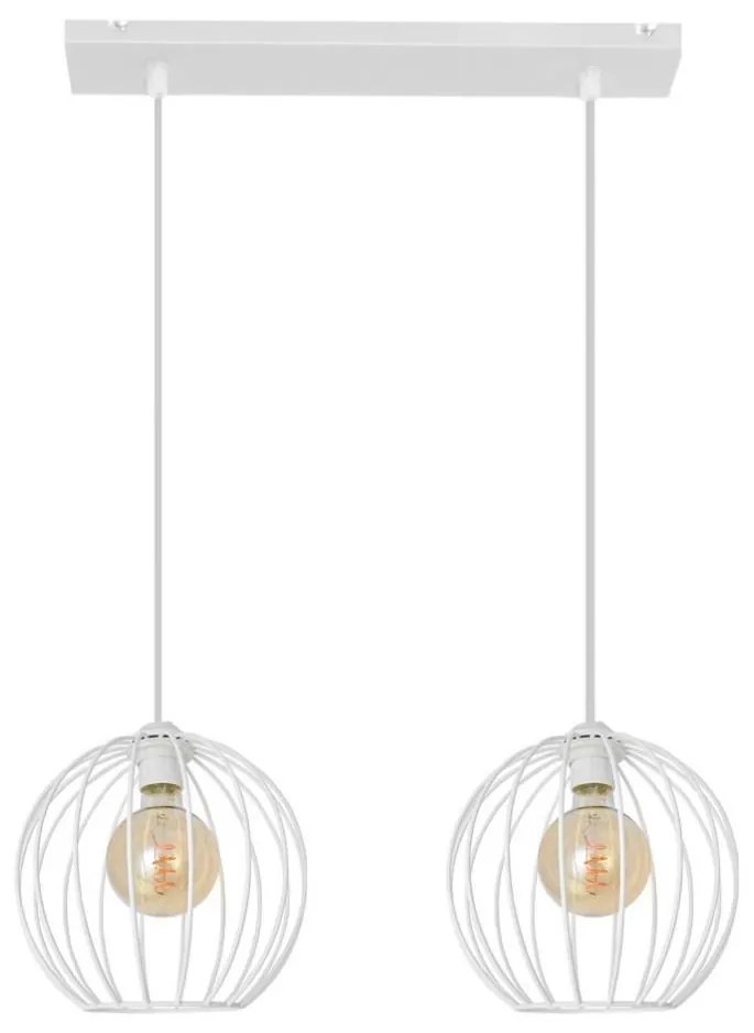 Luster na lanku MERCURE 2xE27/15W/230V biela
