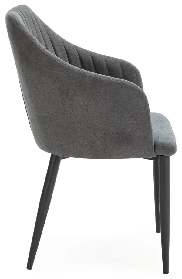 Tmavosivé čalúnené jedálenské kreslá v súprave 2 ks Nadi – Marckeric