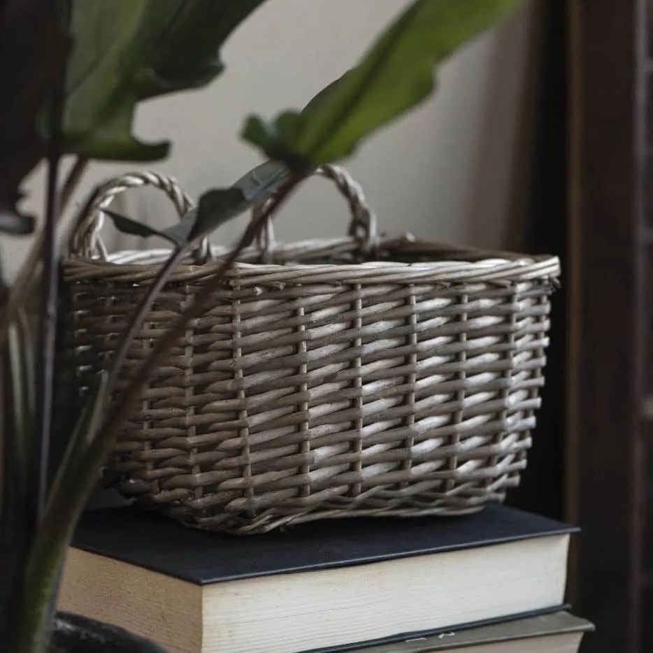 Ib Laursen Závesný prútený košík s uchami Square