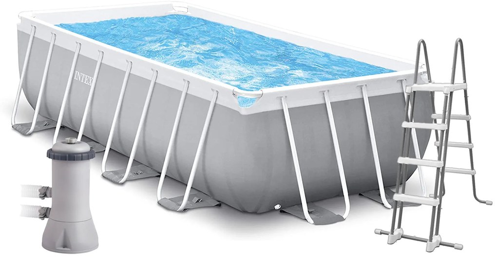 Bazén Intex Prism Frame 4 x 2 x 1,22 m s filtráciou a schodíkmi