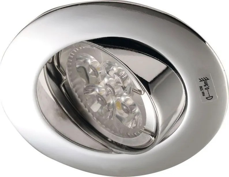KANLUX Vstavané flexibilné bodové osvetlenie LEXARO, 1xGX5,3, 50W, 9cm, okrúhle, chrómované
