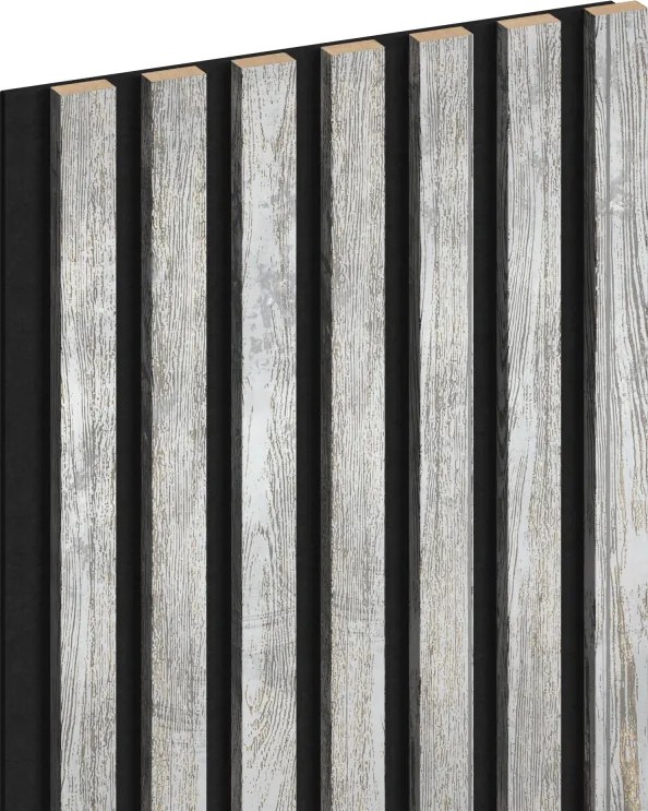 Mexen Lam-F, akustické stenové lamely 275 × 31,5 cm, filc 6 mm, dub bielený, S105-275317-2812-064