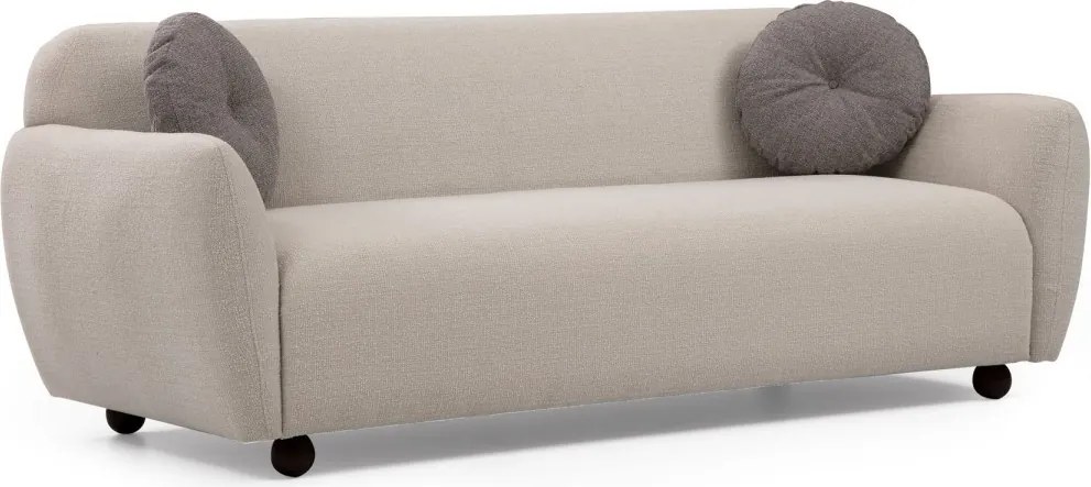 Třímístná pohovka Eddy 223 cm krémová