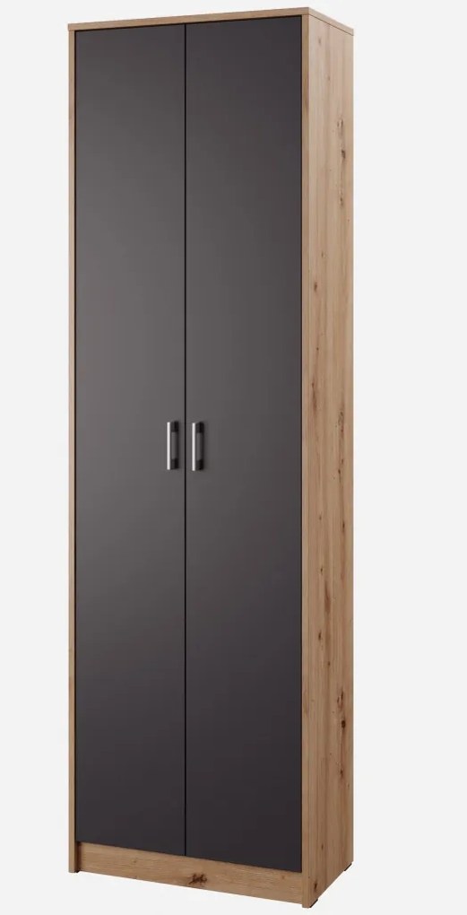 Šatníková skriňa Vincent, dub artisan/antracit