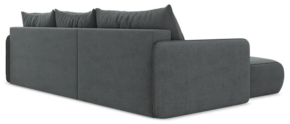 Sivá rozkladacia/s úložným priestorom rohová pohovka (ľavý roh) Nanea – Makamii