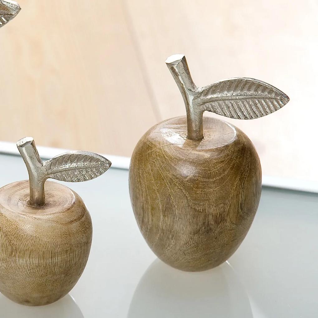 Dekorácie drevené jablko, 14 cm | BIANO