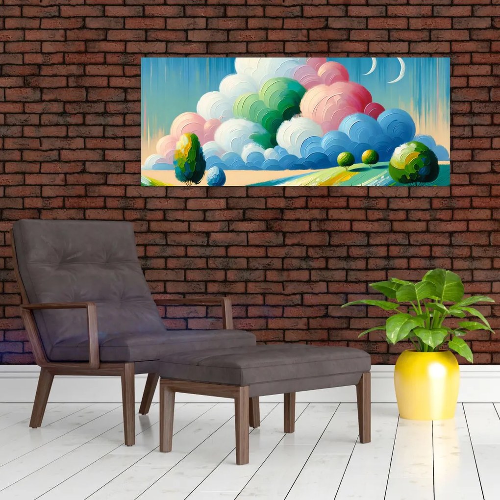 Obraz - Krajinka s mrakom (120x50 cm)