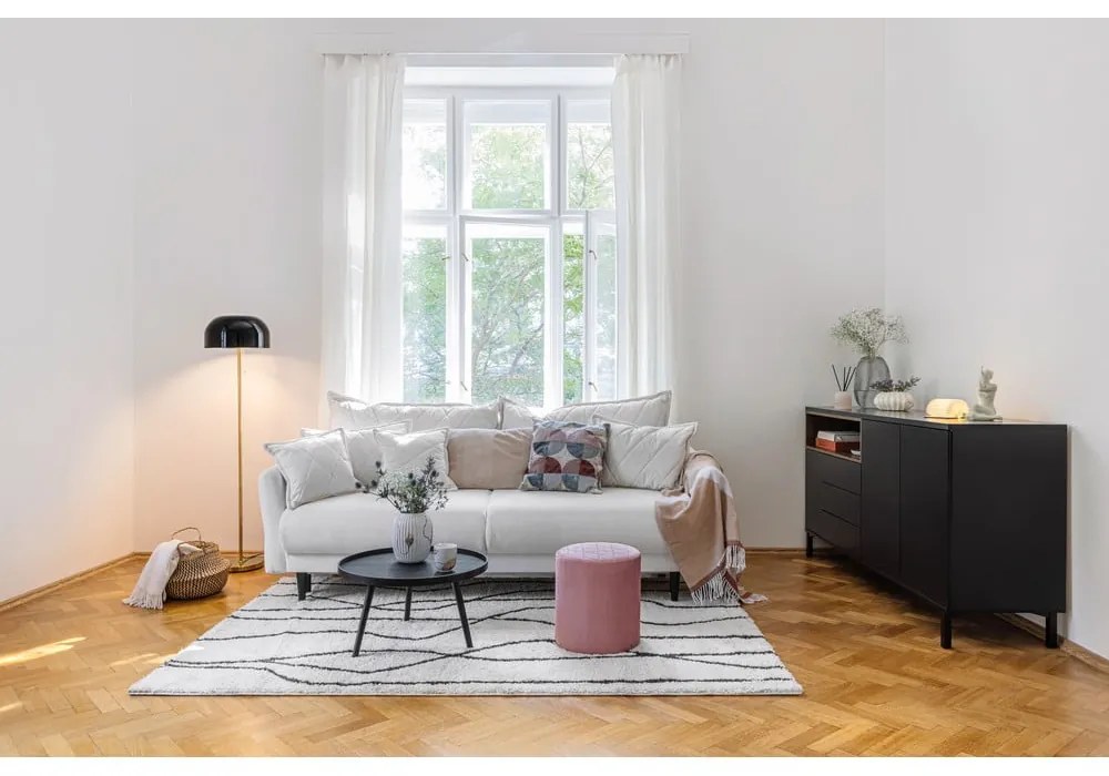 Biely/čierny koberec 80x150 cm Routa – Universal