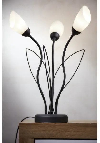 Jupiter 2065 - Stolová lampa GLORIOSA 3xG9/14W/230V čierna