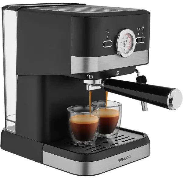 Sencor pákový espresso kávovar 1050W/230V čierny/matný chróm