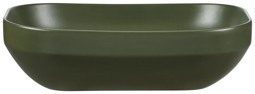 Sada keramického umyvadla na desku a výpusti Neli 50 cm zelená