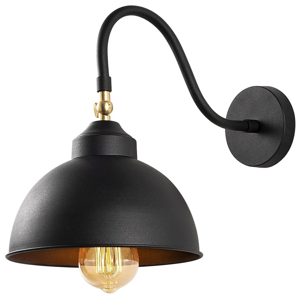 Nástenná lampa Saglam II čierna